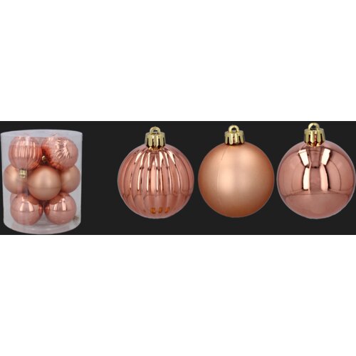 Molarem Home Set od 12 kuglica za božićno drvce &amp;ndash; 5 cm, roza Slike