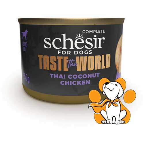 Schesir dog Taste The World Thai Coconut Chicken 150g, Vlažna Hrana Za Pse Slike