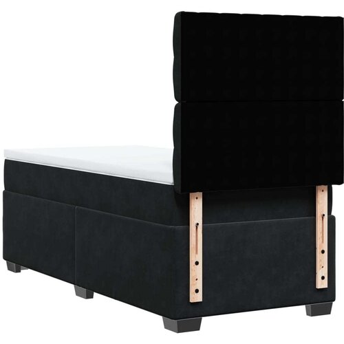 VidaXL box spring krevet s madracem crni 80 x 200 cm bar&amp;scaron;unasti Slike