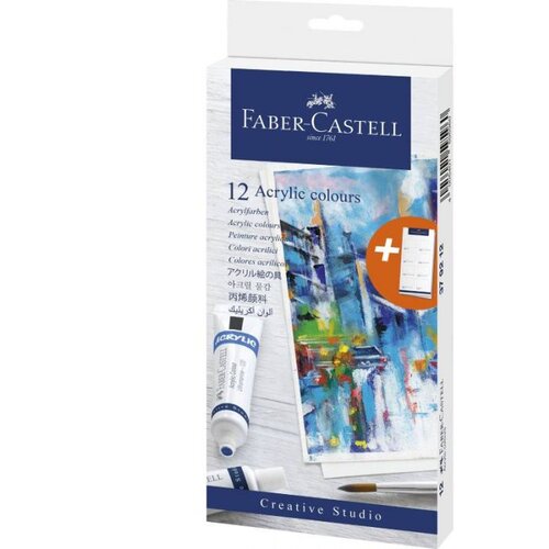 Faber-Castell Komplet akrilnih barv v tubi Faber-Castell - 12 kosov (komplet akrilnih) Cene
