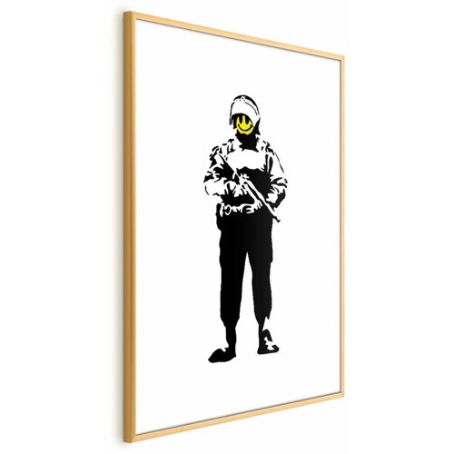  Plakat - Smiling Policeman 29.7x42 Zlatni okvir s margom Cene