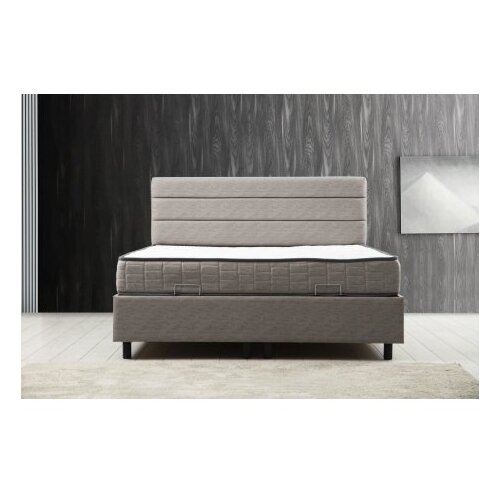 Hanah home Motya Set 120 x 200 - Light Grey Light Grey Single Mattress, Base & Headboard Cene