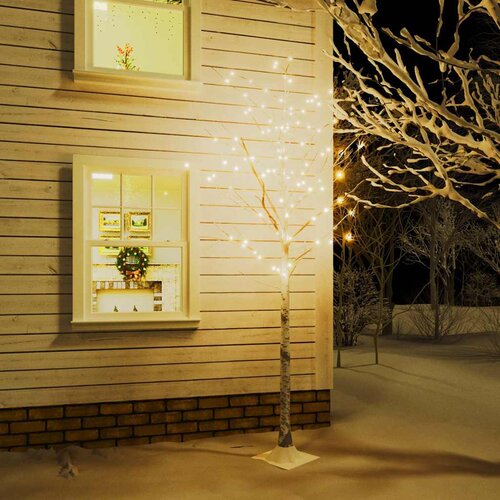  LED drvo bijele breze sa 128 toplih bijelih LED žarulja 220 cm Slike