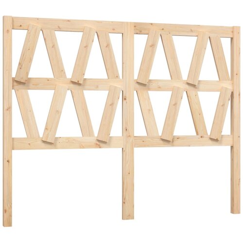  Uzglavlje za krevet 126 x 4 x 100 cm od masivne borovine Slike