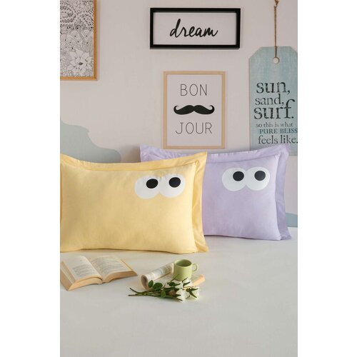 Lessentiel Maison Set jastučnica Funny, 50x70 cm, Žuto-ljubičasti Cene