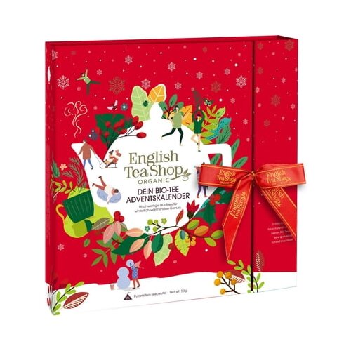 BIO premium čaj adventni koledar s pentljo "Red Christmas" Cene