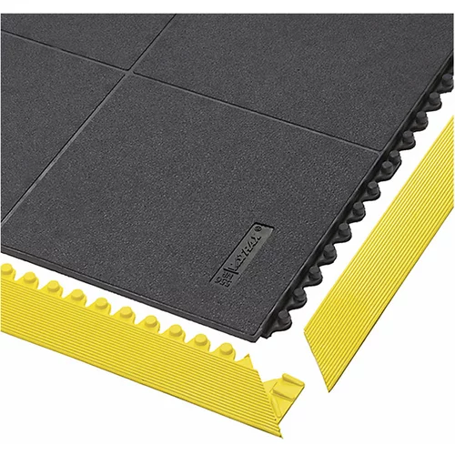 Notrax Sestavljiva podloga Cushion Ease Solid™, zaprta naravna guma, DxŠxV 910 x 910 x 19 mm, črna