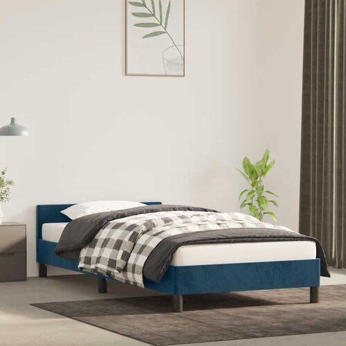  Okvir za krevet bez madraca tamnoplavi 90x200 cm bar&scaron;unasti Cijene