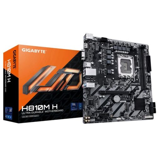 Gigabyte H810M H Motherboard - Intel Core Ultra (Series 2) CPUs, 4+1+2 Phases VRM, up to 6400MHz DDR5, 1xPCIe 4.0 M.2, 1GbE LAN, USB 3.2 Gen 1 Cijene