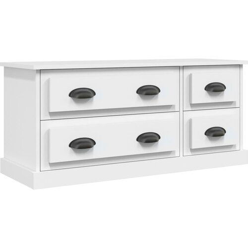 Maison Chic TV omarica - TV stojalo - Televizijska omarica bela 100x35,5x45 cm inženirski les, (21699555) Slike
