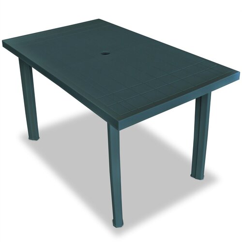  Vrtni stol od plastike zeleni 126 x 76 x 72 cm Slike
