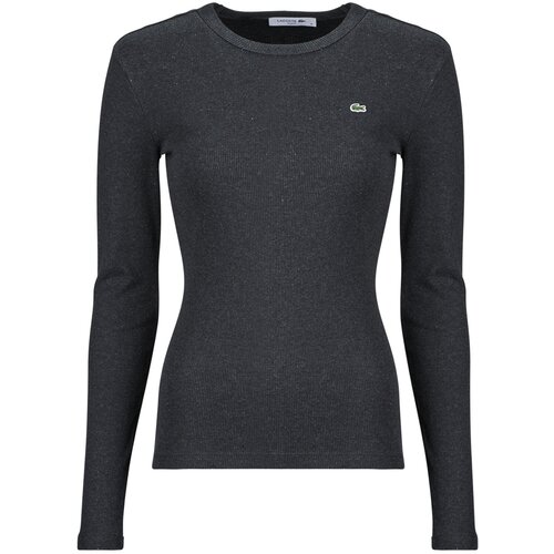 Lacoste T-shirt en coton c&amp;ocirc;tel&amp;eacute; slim fit Siva Slike