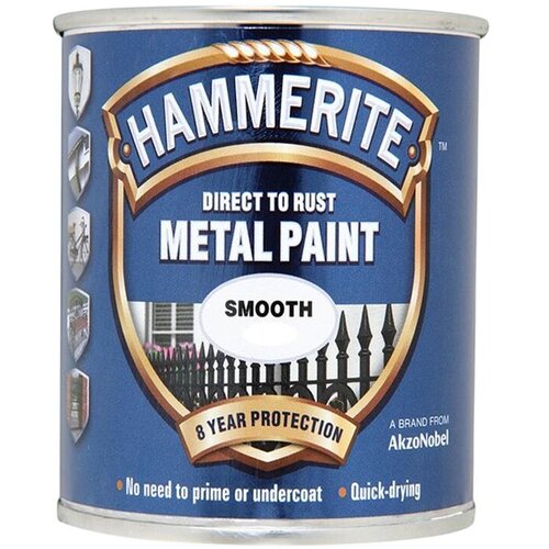 HAMMERITE Boja za metal Smooth sjaj crna, lak, 0,75 l Slike