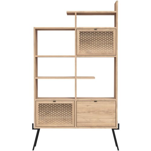 Marckeric Regal v hrastovem dekorju v naravni barvi 95x170 cm Ecrin &amp;ndash; Slike