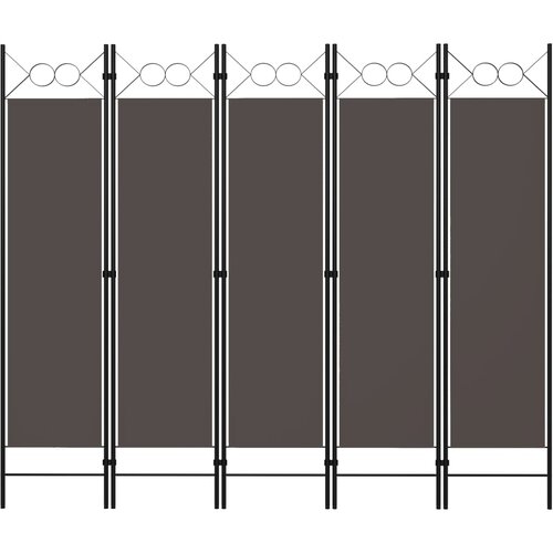 Sobna pregrada s 5 panela antracit 200 x 180 cm Cene