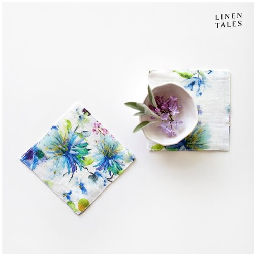 Linen Tales Plavi platneni podmetači u setu od 4 kom - Slike
