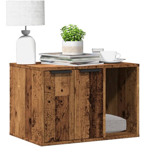 vidaXL Kutija za mačji pijesak boja drva 60x40x40 cm konstruirano drvo Cijene