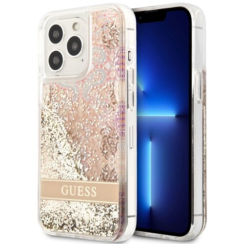 Guess Apple iPhone 14 Pro Cvetli?na lupina s plavajo?imi ble&amp;scaron;?icami, Zlata, (21244233) Slike