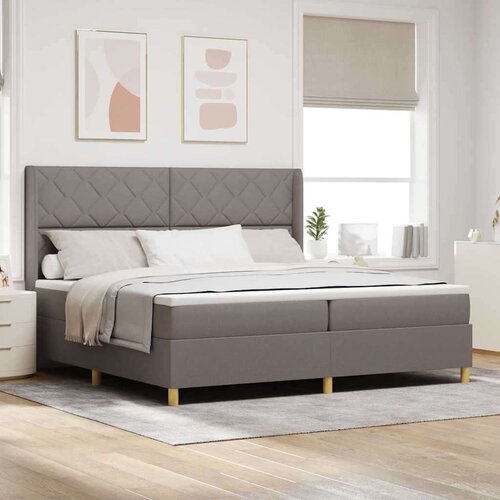 vidaXL Postelja s pomično vzmetnico in leži&scaron;čem Taupe 200x200 cm Tkanina, (22049938) Cene