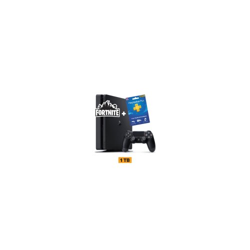 Sony PS4 konzola PlayStation 4 Slim 1TB Black + Fortnite + PSN 365 dana Slike