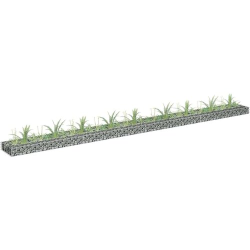 VidaXL Gabionska povi&amp;scaron;ena gredica od pocinčanog čelika 360x30x10 cm Slike