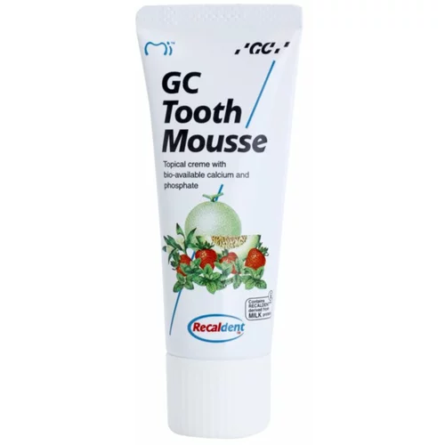 Gc Tooth Mousse remineralizacijska zaščitna krema za občutljive zobe brez fluorida okus Melon 35 ml
