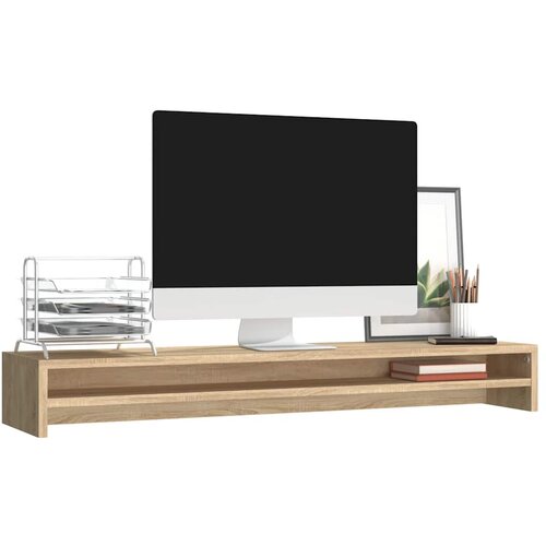 VidaXL stalak za monitor boja hrasta sonome 100 x 24 x 13 cm iverica Slike