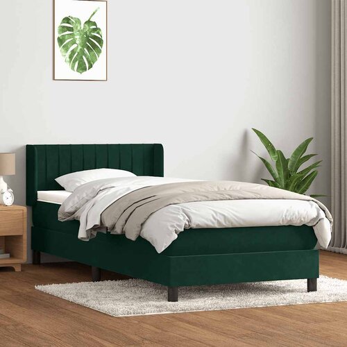Box Spring krevet s madracem tamnozeleni 80x220 cm bar&scaron;un Cijene