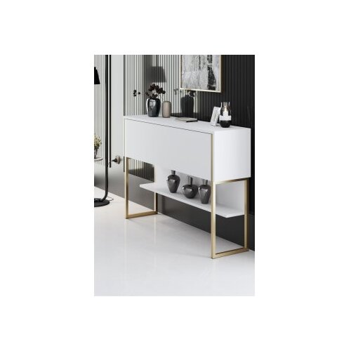 Hanah home komoda luxe - gold, white goldwhite dresser Slike