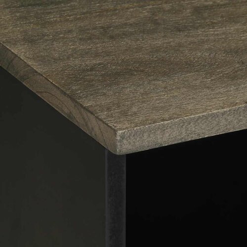 ormarić crni 80x33x46 cm od masivnog drva manga Slike