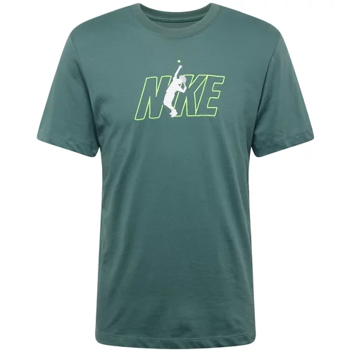 Nike Funkcionalna majica svetlo zelena / temno zelena / bela