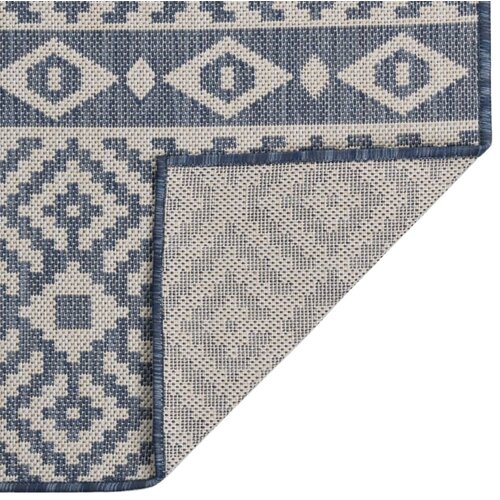 Maison Chic Zunanja Preproga, Rug ploščato tkanje 200x280 cm modre črte, (22122633) Cene