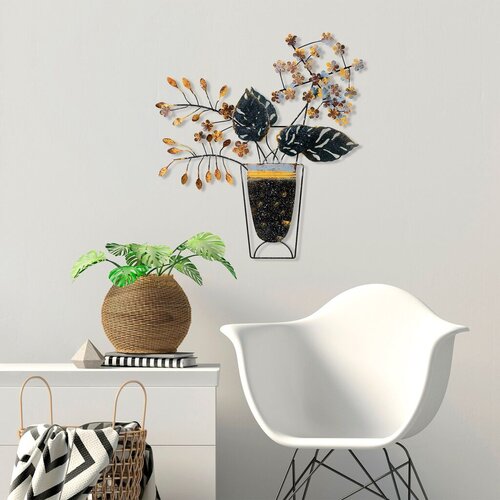 Wallity zidna dekoracija flowers in pots 2, 47 x 55 cm, šarena Cene