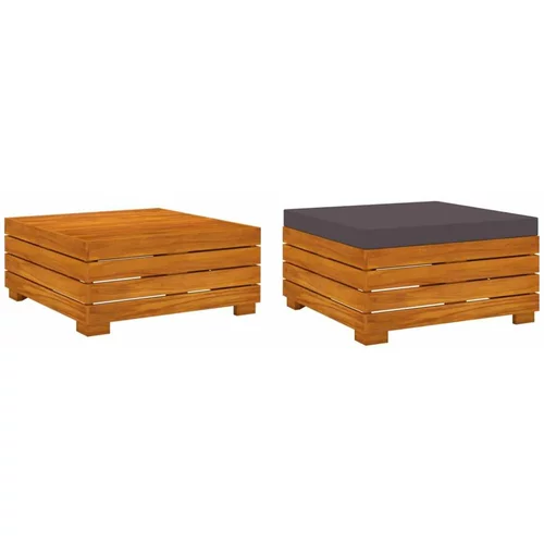  Vrtna mizica in stolček z blazino trden akacijev les, (20660434)