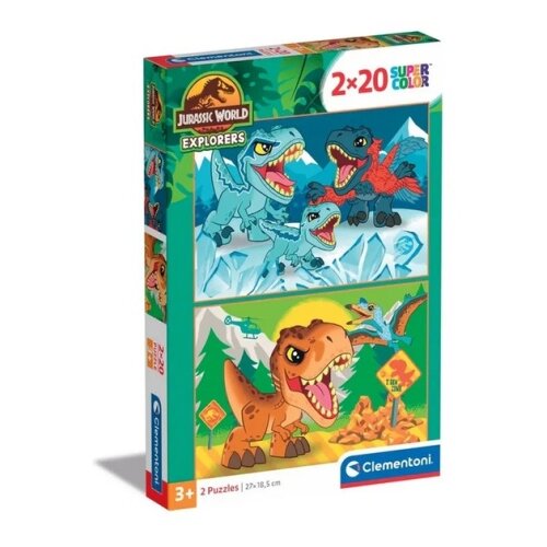 Clementoni puzzle 2x20 jurassic worls ( CL24810 ) Cene