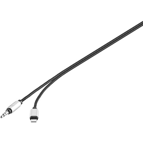 Renkforce USB / Utičnica Audio Priključni kabel [1x Muški konektor Apple Dock Lightning - 1x 3,5 mm banana utikač] 1.2 m Crna Aluminijski Cijene