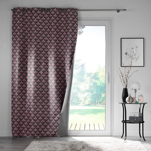 Douceur d int&amp;eacute;rieur Rožnata/siva zavesa zatemnitvena iz mikrovlaken 135x260 cm Surya &amp;ndash; Slike