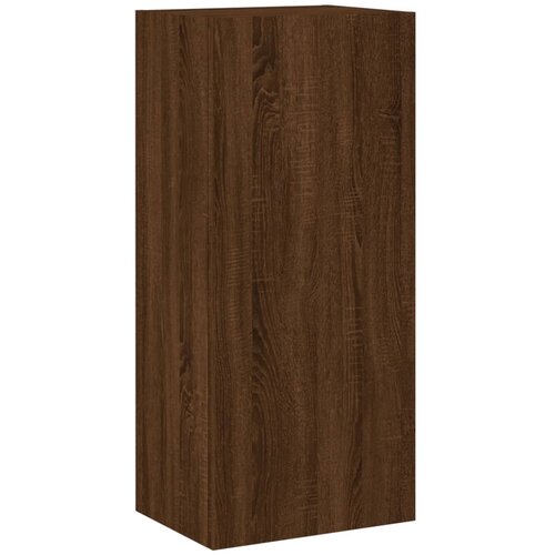 Maison Chic Stenska TV omarica - TV stojalo - Televizijska omarica rjavi hrast 40,5x30x90 cm inženirski les, (21698947) Slike