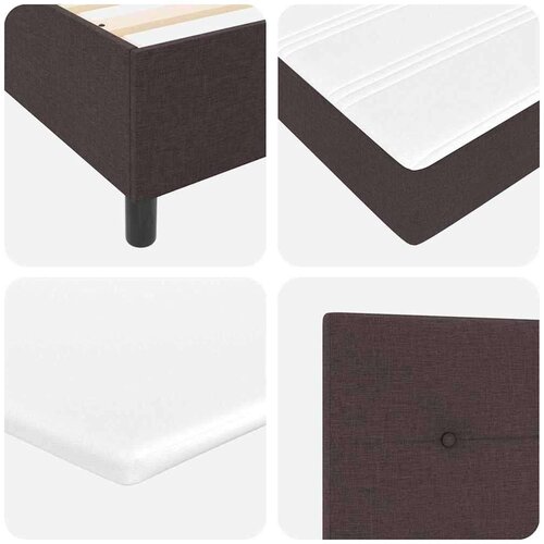 VidaXL Box spring krevet Tamno smeđa 140 x 190 cm tkanina Slike