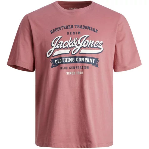 Jack & Jones Majica mornarska / roza / bela
