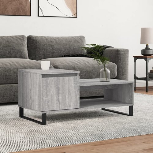 Stolić za kavu boja sivog hrasta 100x50x45 cm konstruirano drvo Cene