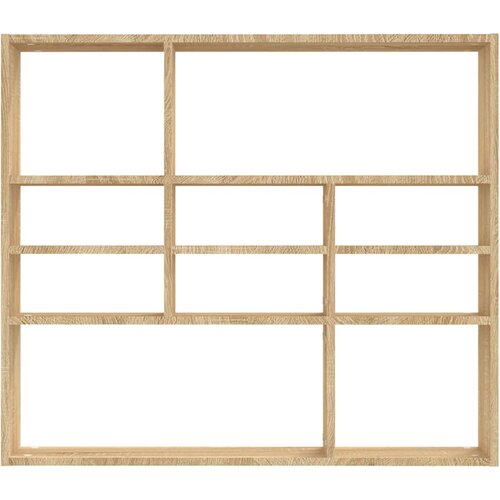  Zidna polica boja hrasta 90 x 16 x 78 cm konstruirano drvo Slike