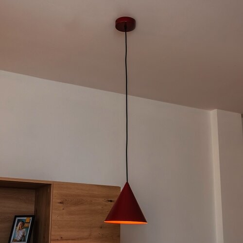  Visilica na sajli ETNA II 1xE27/15W/230V prečnik 18,5 cm crvena Slike
