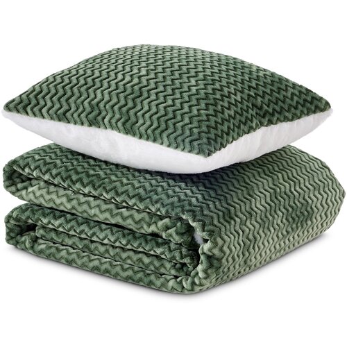 Dormeo Komplet Warm Hug zeleni ombre 130x190 cm Slike