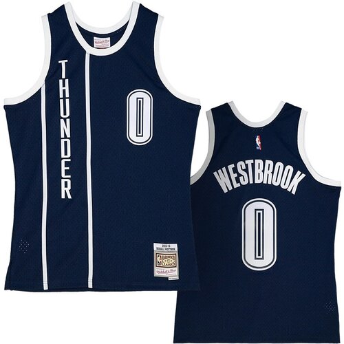 Mitchell And Ness mu&amp;scaron;ki Russell Westbrook 0 Oklahoma City Thunder 2015-16 Swingman Alternate dres Slike