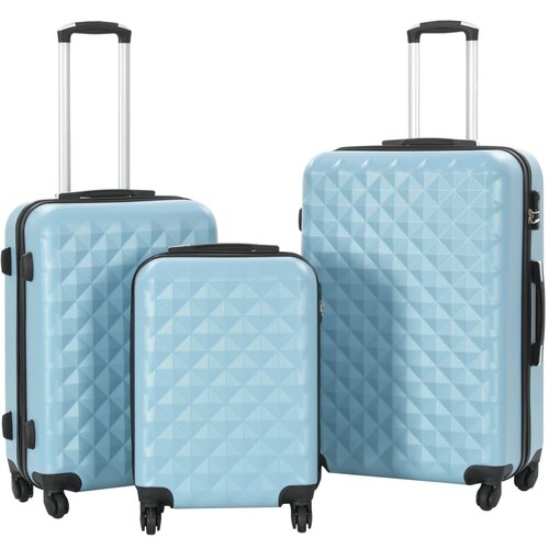 VidaXL 3-dijelni set čvrstih kovčega plavi ABS Slike