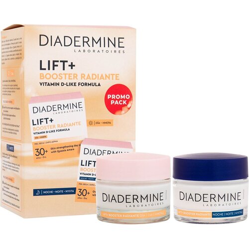 Diadermine Lift+ Booster Radiant Skin Strengthening Day Cream darovni set dnevna krema za lice Lift+ Booster Radiant Skin Strengthening Day Cream 50 ml + noćna krema za lice Lift+ Booster Radiant Overnight Cell Renewal Night Cream 50 ml za žene Slike