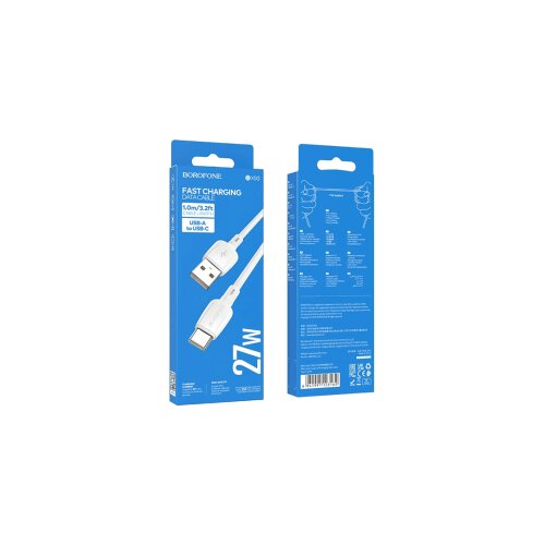  USB kabal 1m BOROFONE BX93 Super power 27W charging data USB to Type-C white Cijene