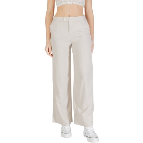 Only ONLCARO HW LINEN BL WIDE PANT CC PNT 15338716 Bež Slike