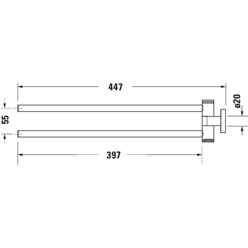 Duravit 99221000 - zidni držač pe&amp;scaron;kira d-code 44,7 cm sjajni hrom Slike
